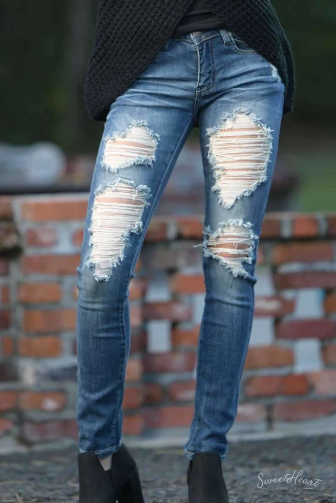 Angel Hair Destroyed Jeans - Image 3