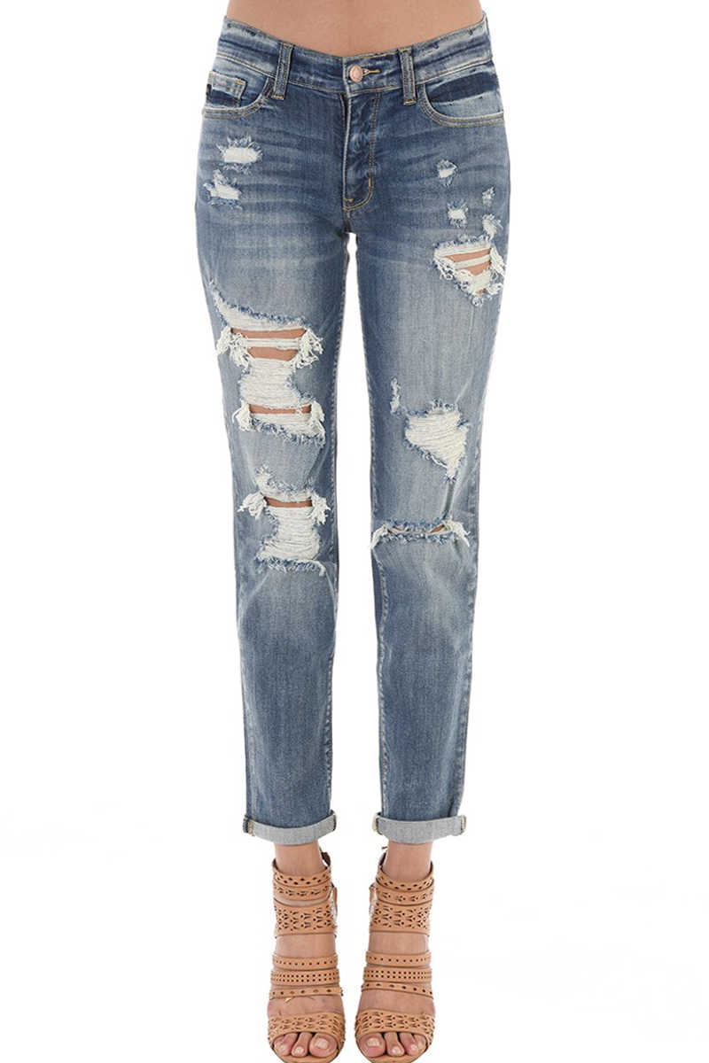 Blue Juliet - Destroyed Boyfriend Jeans - Image 3