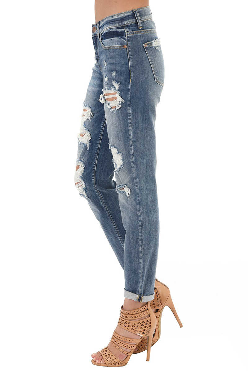 Blue Juliet - Destroyed Boyfriend Jeans - Image 4