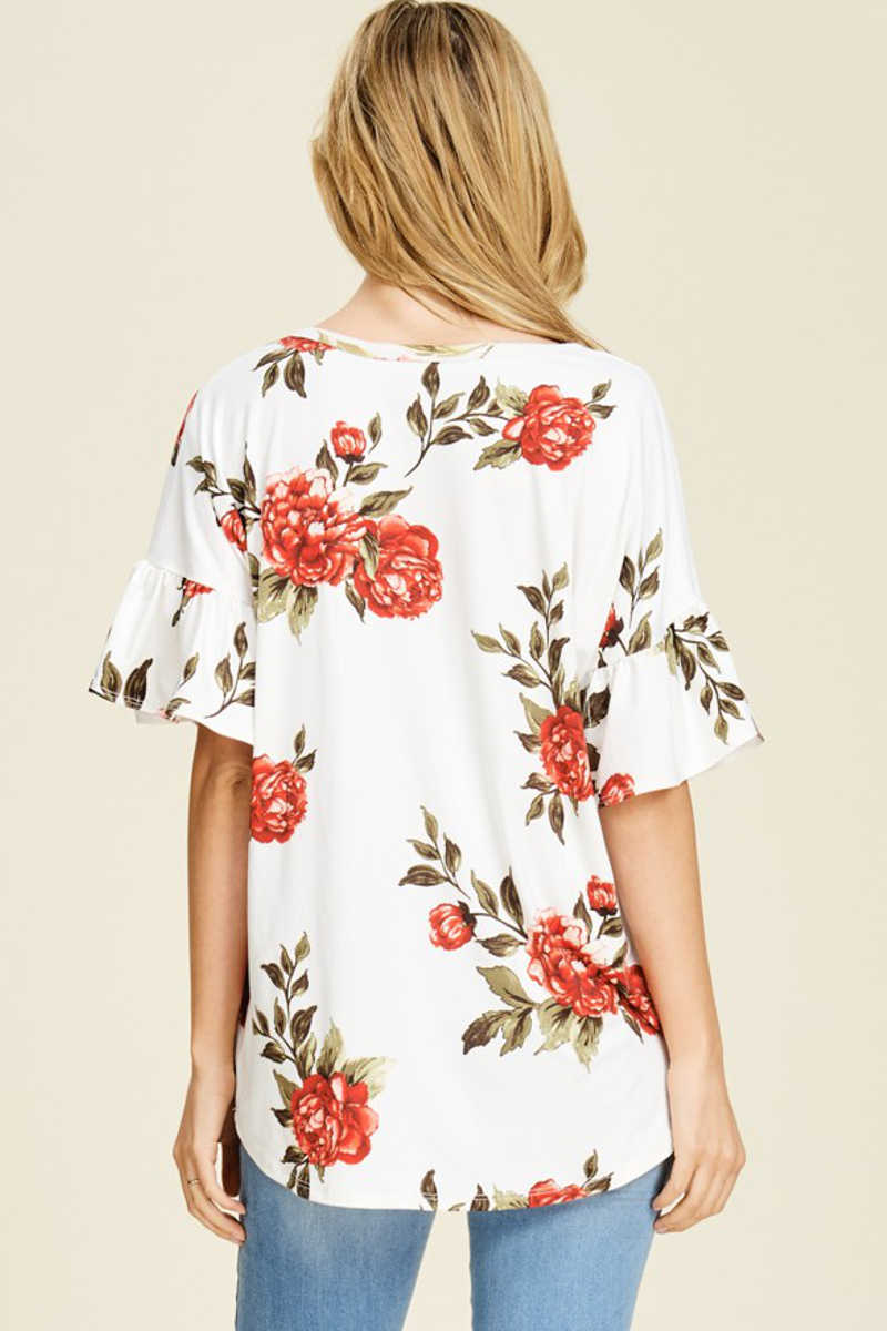 Easy Attitude - Floral Top Ivory - Image 4