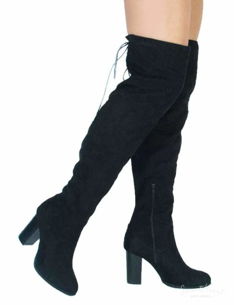 Gorgeous To Boot - Black Over the Knee Boots - Image 4