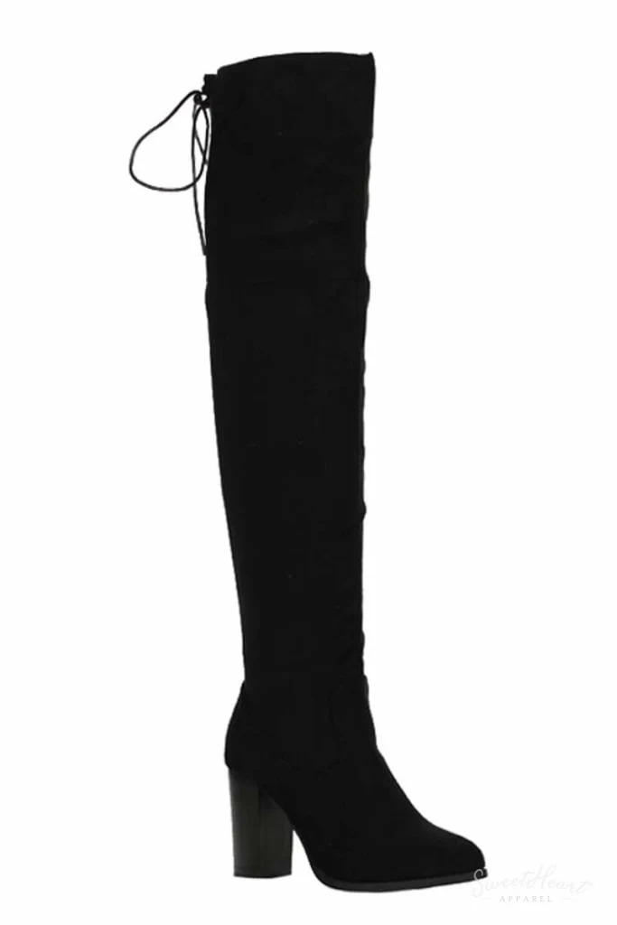 Gorgeous To Boot - Black Over the Knee Boots - Image 5