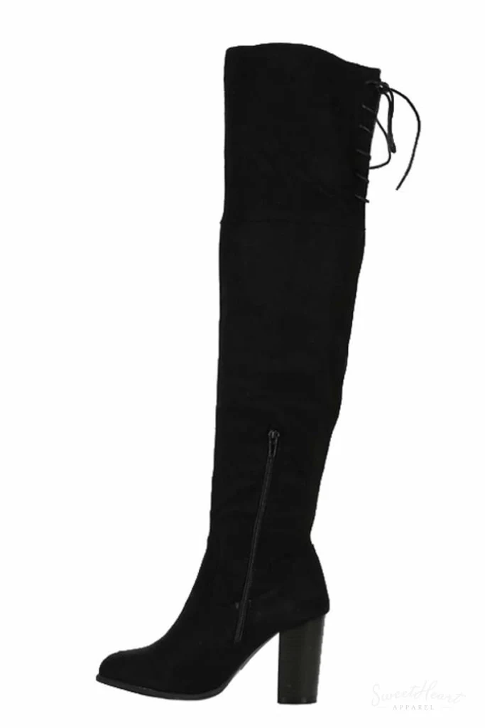 Gorgeous To Boot - Black Over the Knee Boots - Image 6