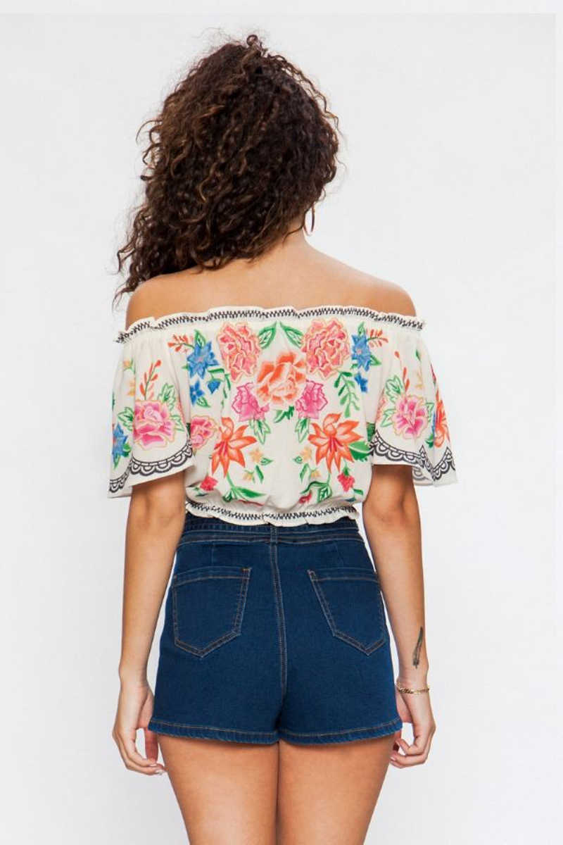 Honest 2 Goodness - Off the Shoulder Top in Ivory - Image 4