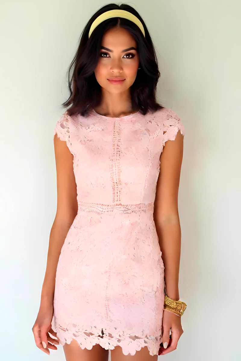 Sugar Bloom Lace Crochet Dress - Image 3