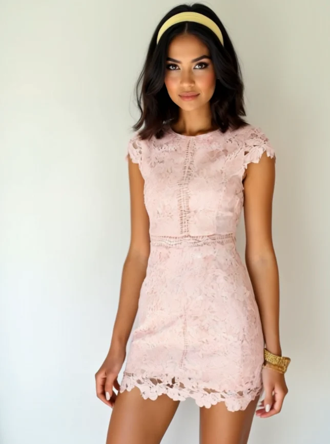 Sugar Bloom Lace Crochet Dress - Image 6