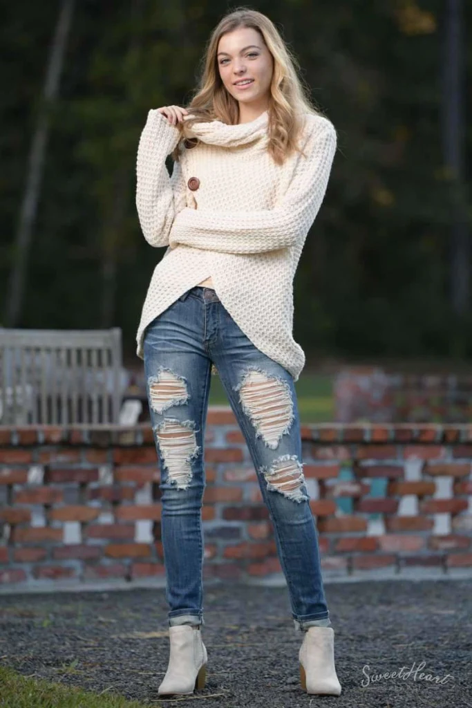 Wrap Me In Love Sweater - Ivory - Image 3