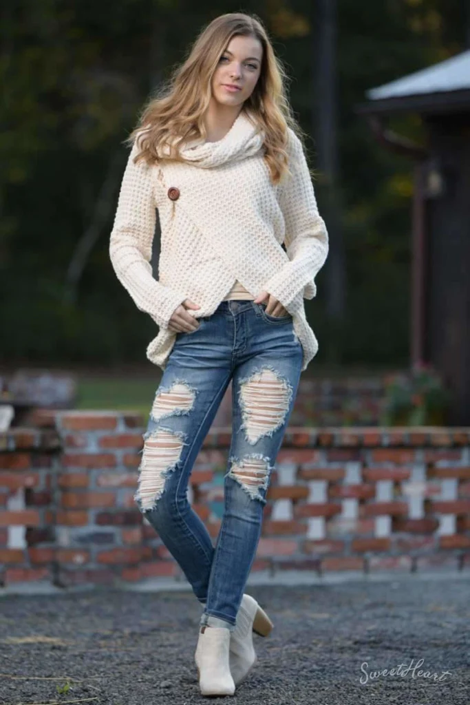 Wrap Me In Love Sweater - Ivory - Image 5